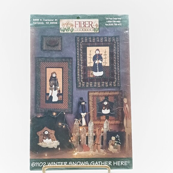UNUSED Winter Decor Vintage Sewing Patterns, Winter Snows Gather Here by Fiber - Picture 1 of 2
